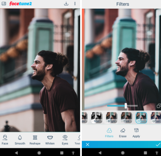 face edit app for filter change