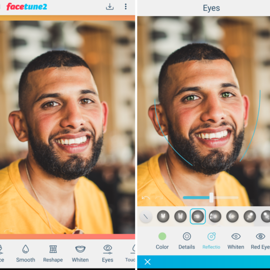 How to change eye color in selfie