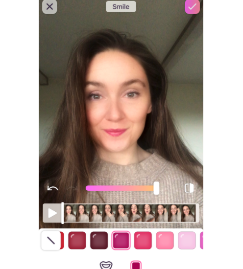 add lipstick to video and photo